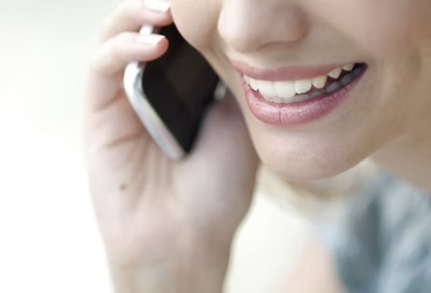 Customer service representative on phone